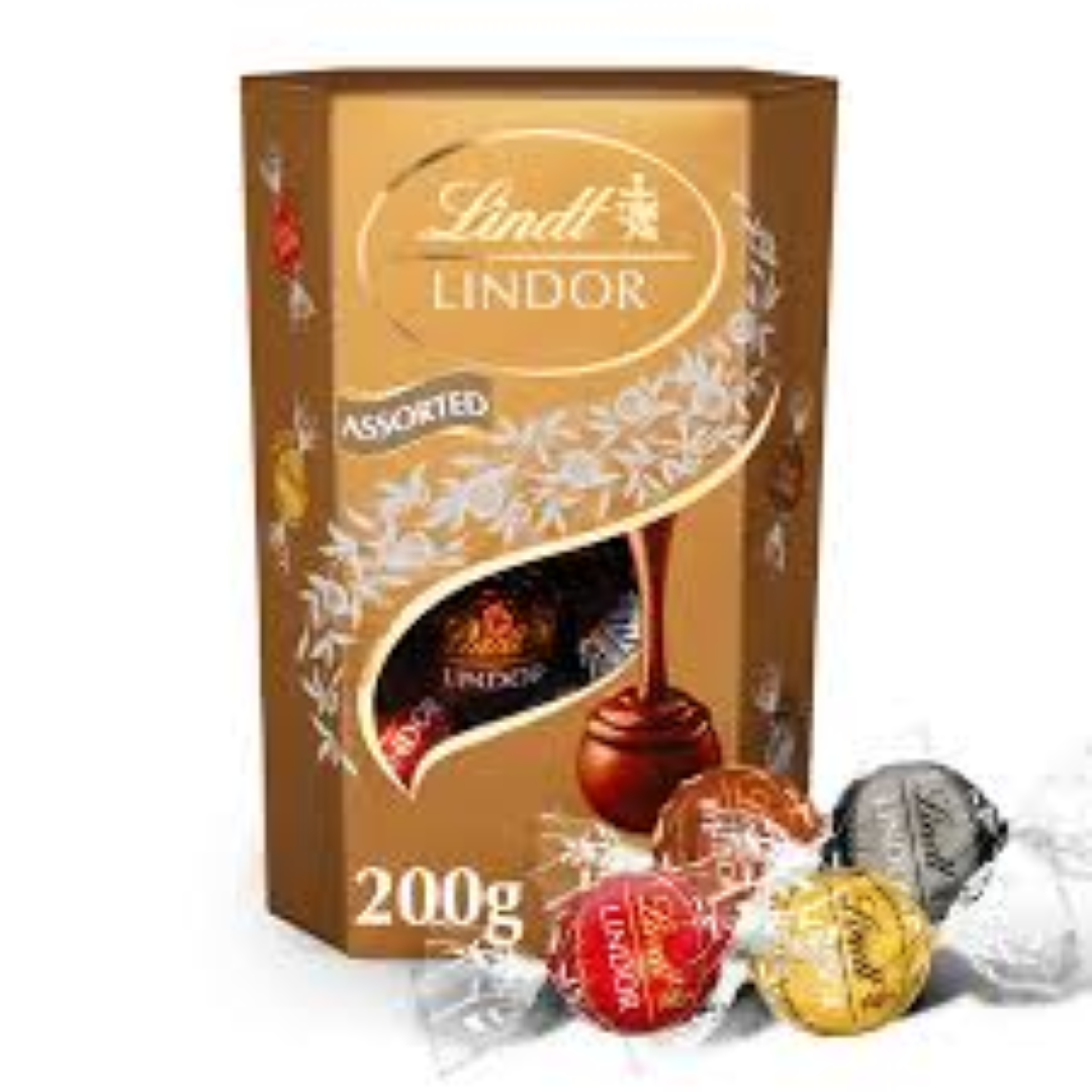 LINDT LINDOR CORNET ASSORTED 200G